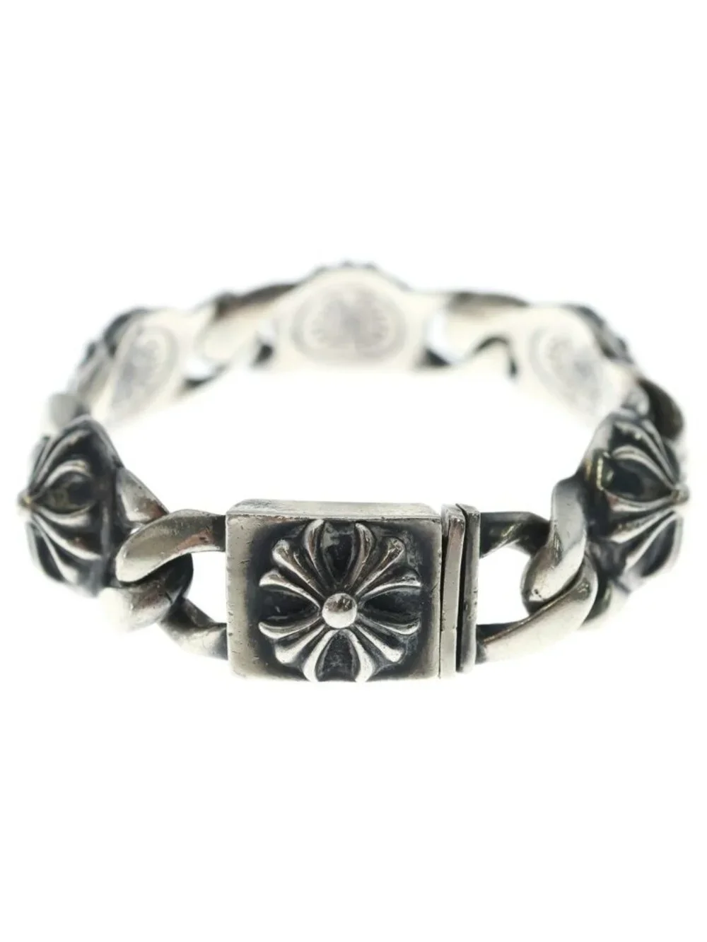 Chrome Hearts Vintage Cross Link Bracelet Silver